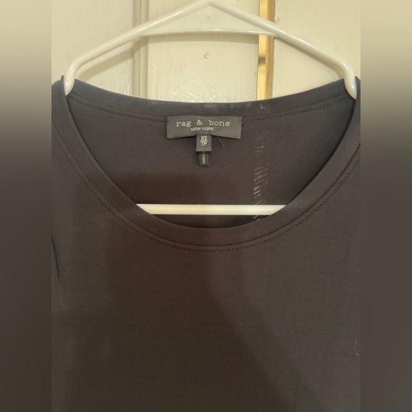 rag & bone Poppy Draped Mini Dress in Black - Picture 4 of 6